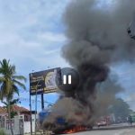 Kecelakaan di Depan UMNU Kebumen, Truk dan Motor Terbakar Hebat